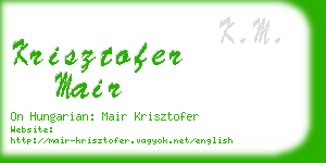 krisztofer mair business card
